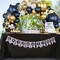 176pcs Navy Blue Gold Balloons Arch Kit, Navy Blue Balloon Garland Metallic Gold White Confetti Balloon Foil Balloons for Baby Shower Birthday Party Wedding Anniversary Graduation Decoration